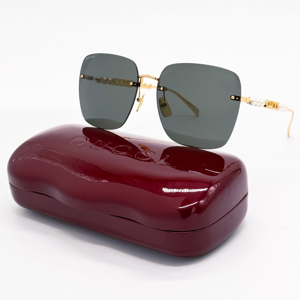 NEW GUCCI SUNGLASSES GOLD GREY WOMEN EYEWEAR GUCCI GG1923SA 001